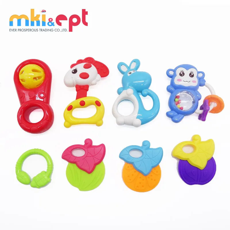Reborn baby toys plastic baby rattle for infant