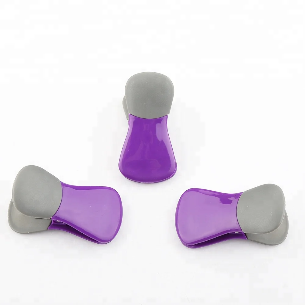 set of 8 Versatile All-Purpose Food Bag & Fridge Magnet Clips Wide Finger Grip With Comfort Cover