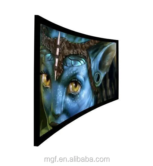 150 дюймовый экран для проектора/3d изогнутый экран для домашнего кинотеатра/Изогнутые Экраны для проектора, 3D экран для проекции из материала