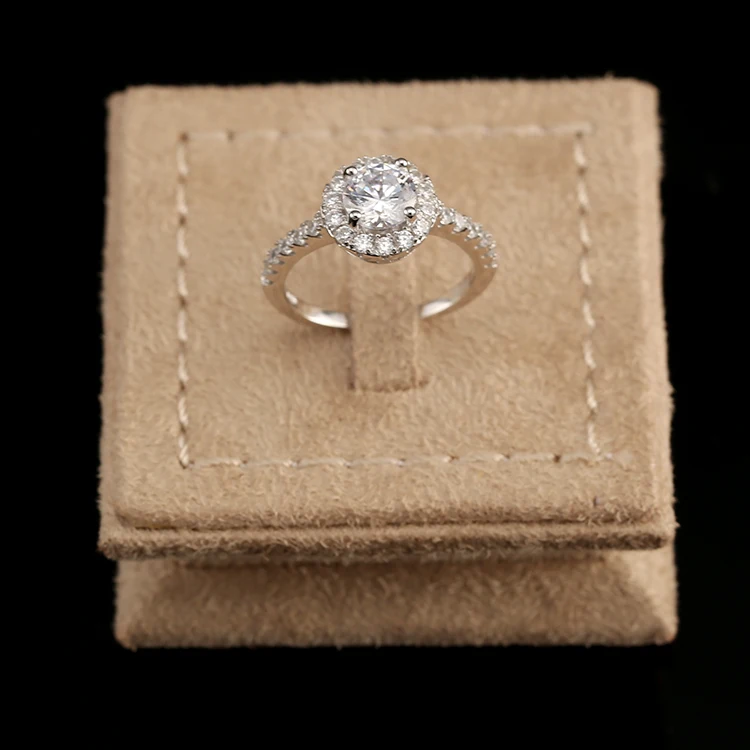 AAA Cubic zirconia 925 silver women rings set wedding ring white gold