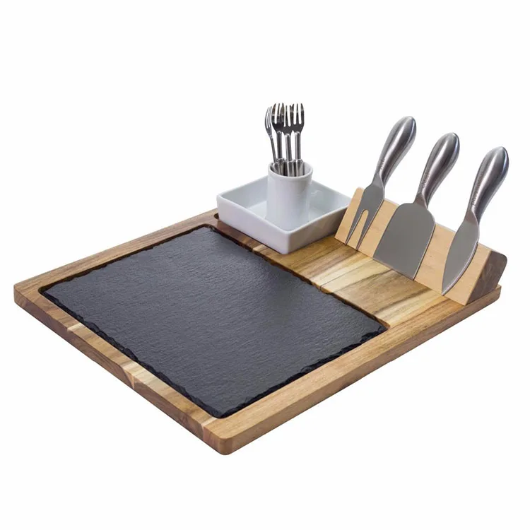 China Suppliers Slate Stone Wooden Turkey Steak Vegetables Fruit Bread Steak Board