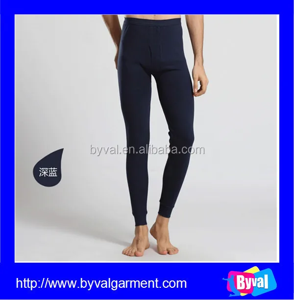 
Men s Warm Knitted Silk Long Johns 180g Cotton Breathable Long Johns 