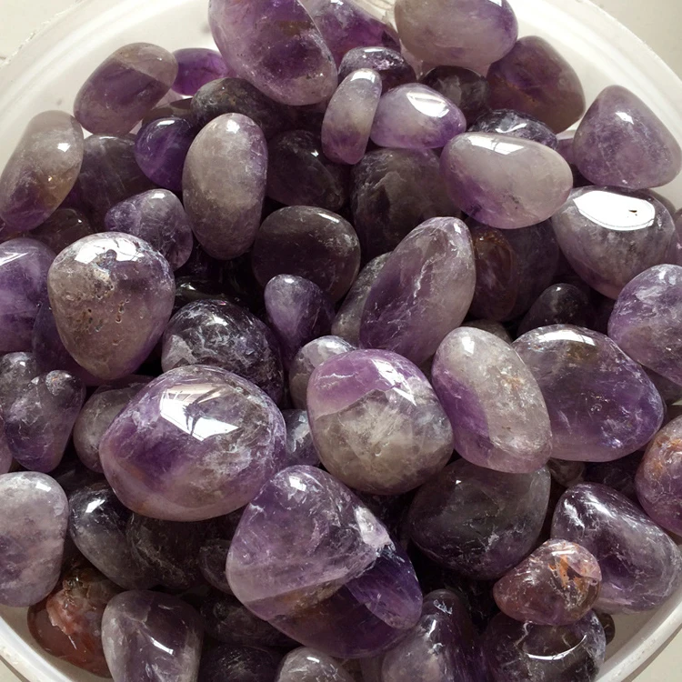 Wholesale Natural Quartz Amethyst Crystal Tumbled Stones for sale