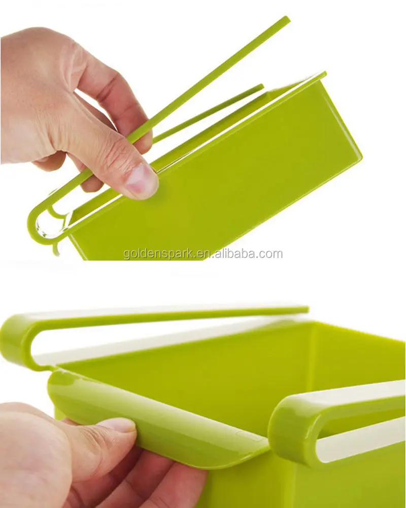 Slide Kitchen Fridge Space Freezer Organizer Saver Storage Rack Shelf Holder