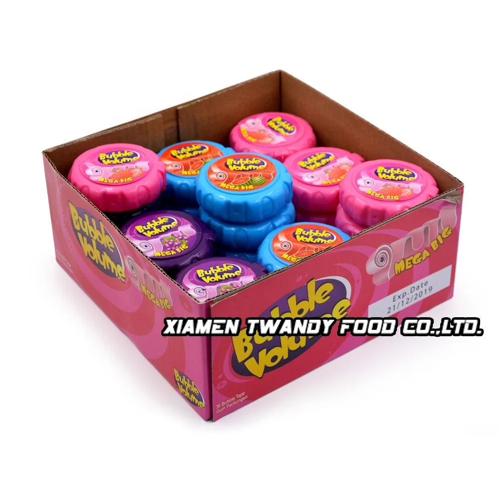 
56g mega long tape healthy chewing gum Candy in box packaging 