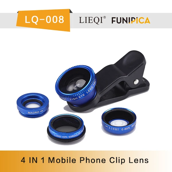 Hot new product for 2015 mobile phone camera lens 4 in 1 wide fisheye macro CPL lens