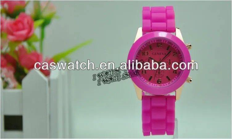 2014 new product geneva silicone watch for ladies women watches made in china cheap silicone quartz watch china manufacturer