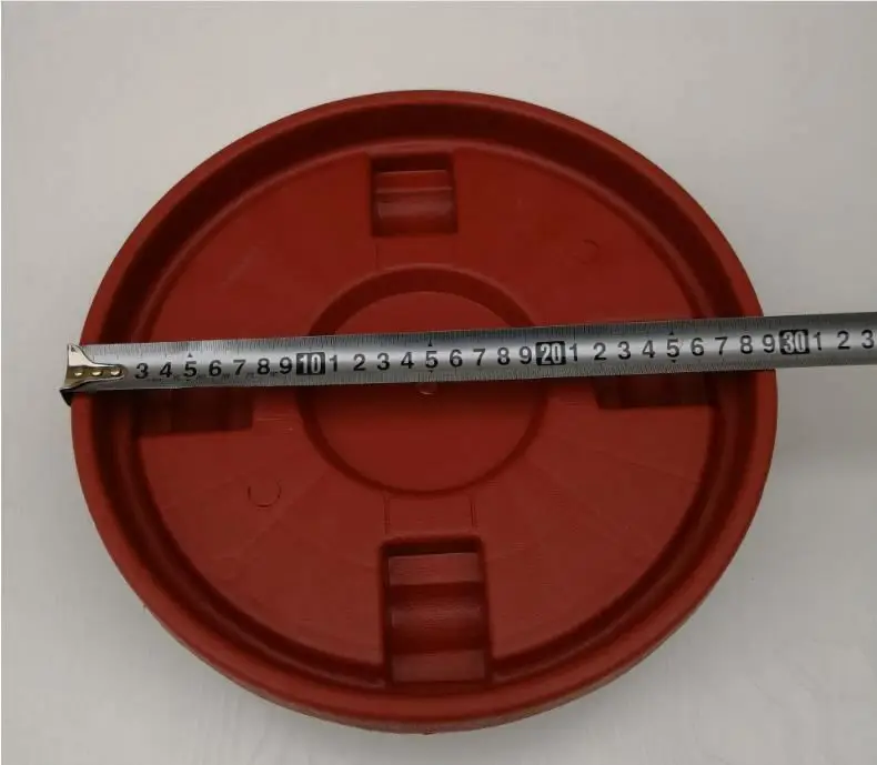 Оптовая продажа, пластиковый поднос для цветов, круглый поднос для воды с плоскими краями, мясистый Красный поднос для хранения орхидеи, круглая поднос для цветов