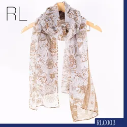 Custom design digital print 90cm luxury ladies new scarf