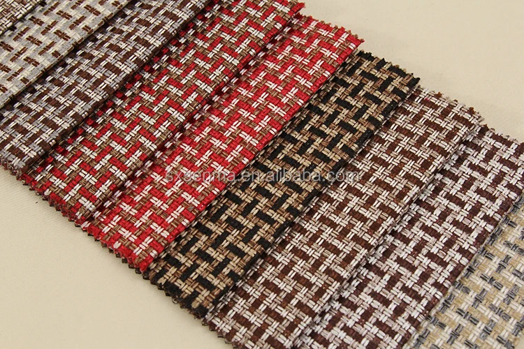
New products yarn dyed plaid check linen pillow fabric for sofa furniture 