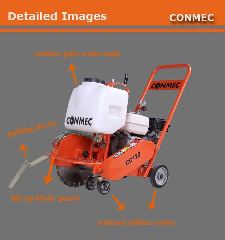 
CONMEC Hot Sale Asphalt Pavement cutter CC120 concrete cutting machine with CE 