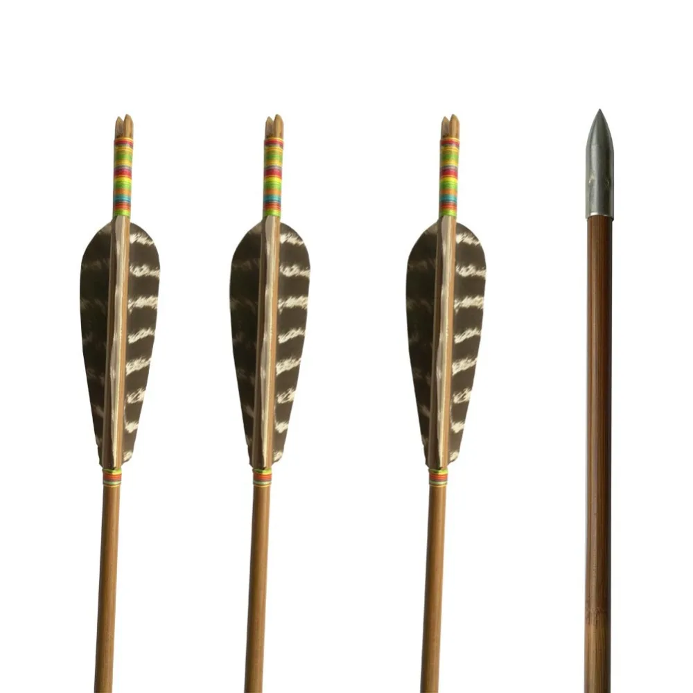 Archery Traditional Bamboo Arrows   Wholesale Bow and arrows many spine can be choose