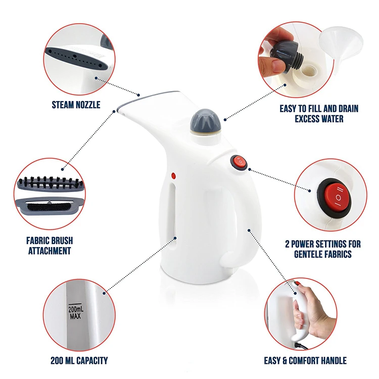 110v or 220v electric handheld portable fabric steamer for clothing