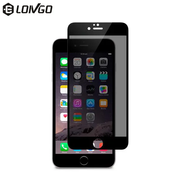 Полное покрытие iphon 7 конфиденциальности анти-шпион закаленное стекло поддержка подгоняет
