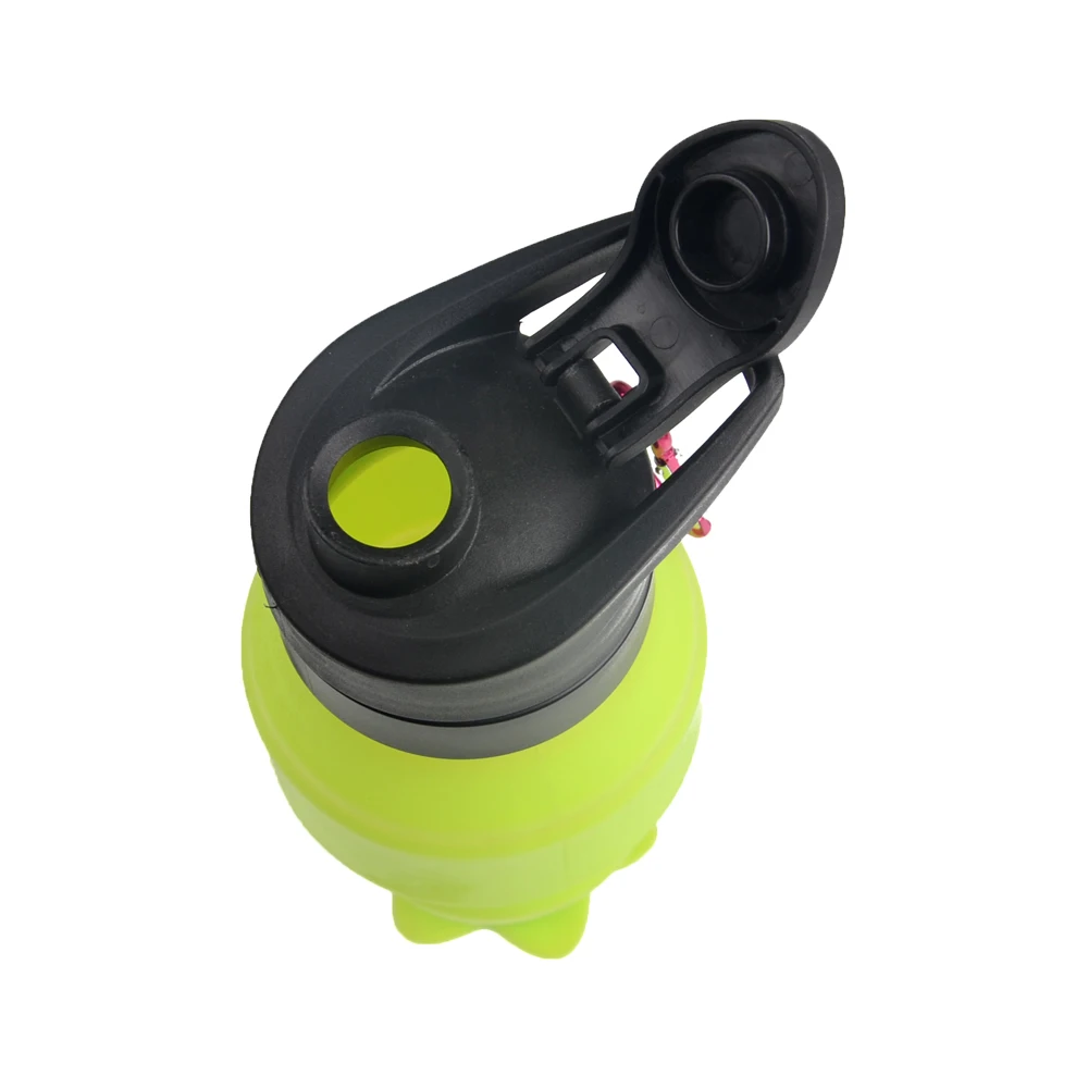 ONEQUAN Collapsible Water Bottle Medical Grade Silicone Outdoor & Indoor Water Bottle Roll Up Foldable Features for Sports