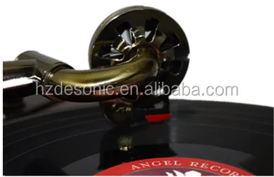 Wholesale vintage flower brass horn sound design gramophone phonograph