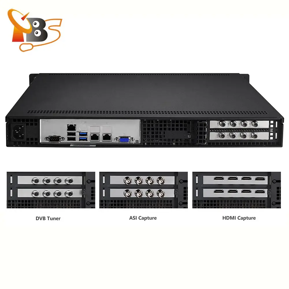 IP-входы TBS8510 H.264/H.265 IPTV Transcoder 40 каналов HD кодирование и транкодирование снижение скорости передачи данных изменение