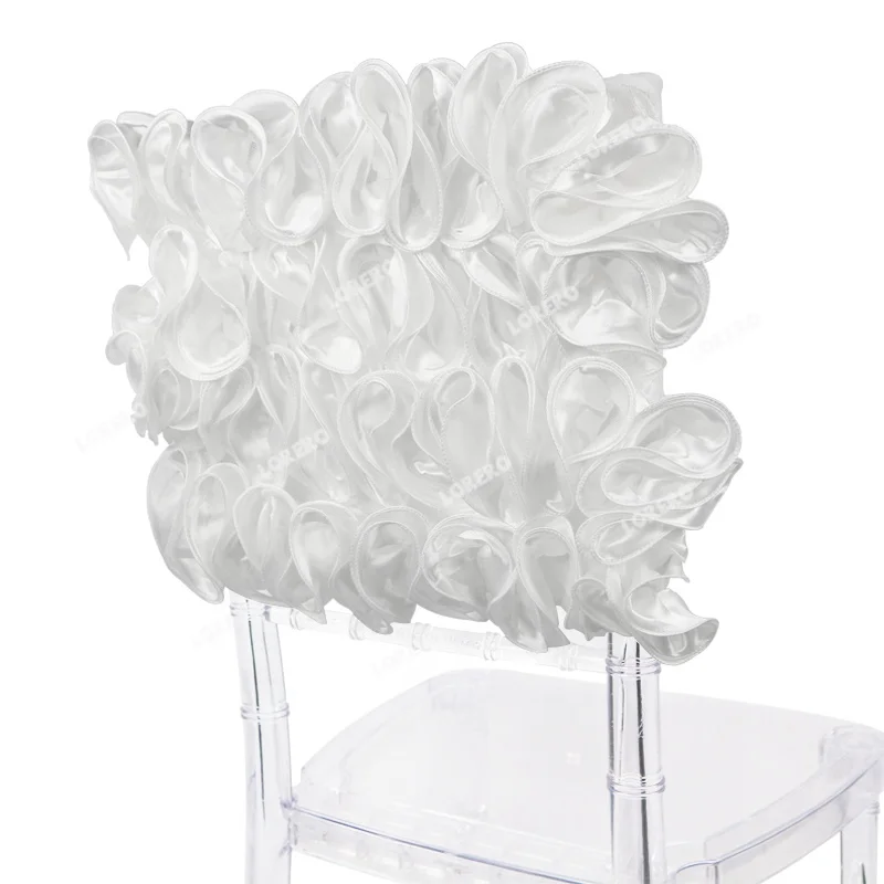 Wholesale Romantic Elastic Chiffon  chair Sashes Decoration Wedding Chiavari Chair Cover