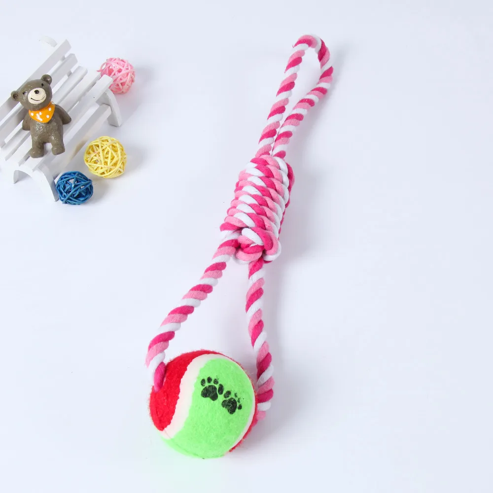 
Stocked Eco-Friendly Feature and Dogs Application ball tug rope dog toy 