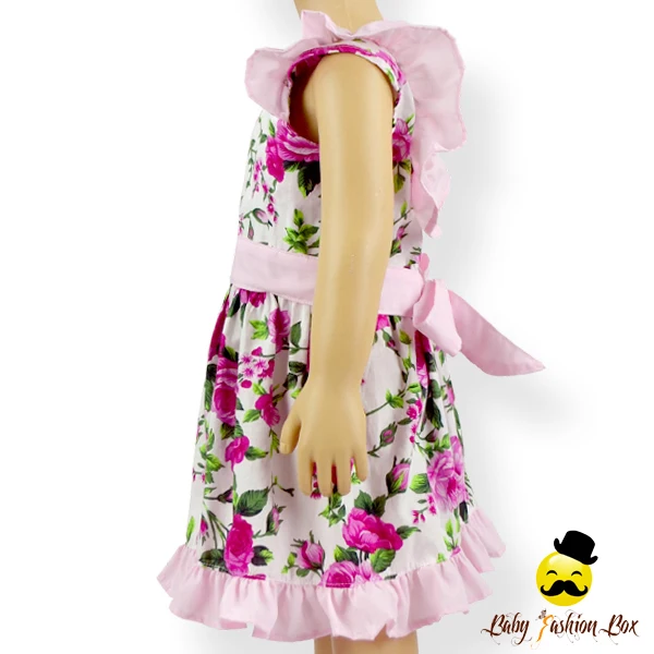 48BQA222 Yihong new kids frock designs floral summer baby girl dress 1 Year Baby Girl Dresses Baby Girl Cotton Dresses