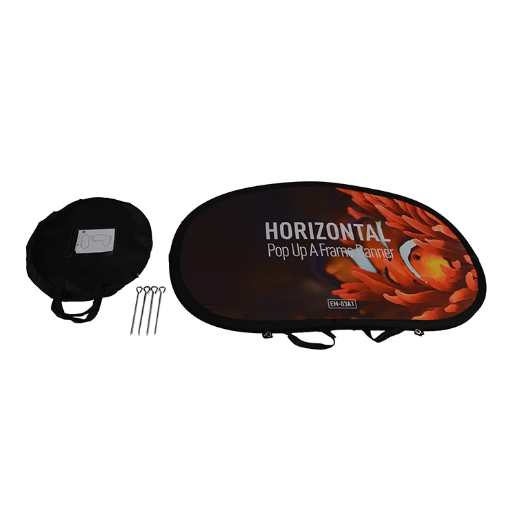 
hot sale rotating display outdoor fold frame a shape board poster stand 