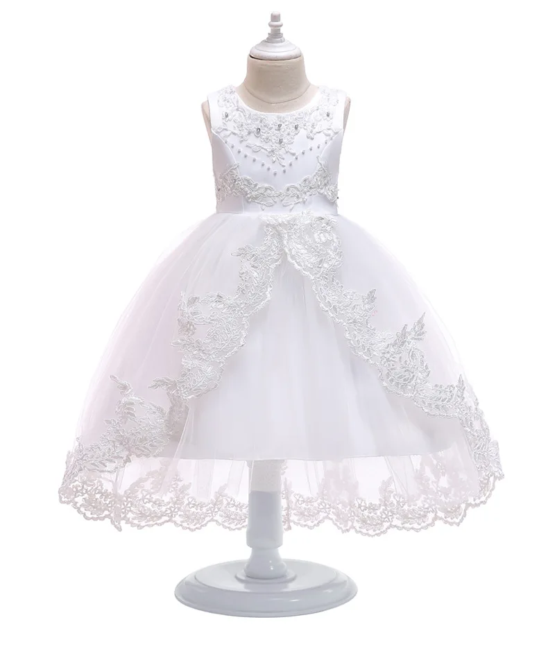 2019 hot selling summer new model beautiful little queen 5 years princess party kids clothes flower girl dress