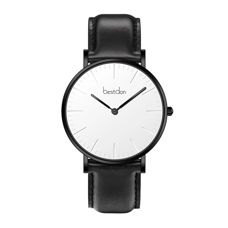 Minimalist womens 3ATM water resistant japanese movement genuine leather wrist watch