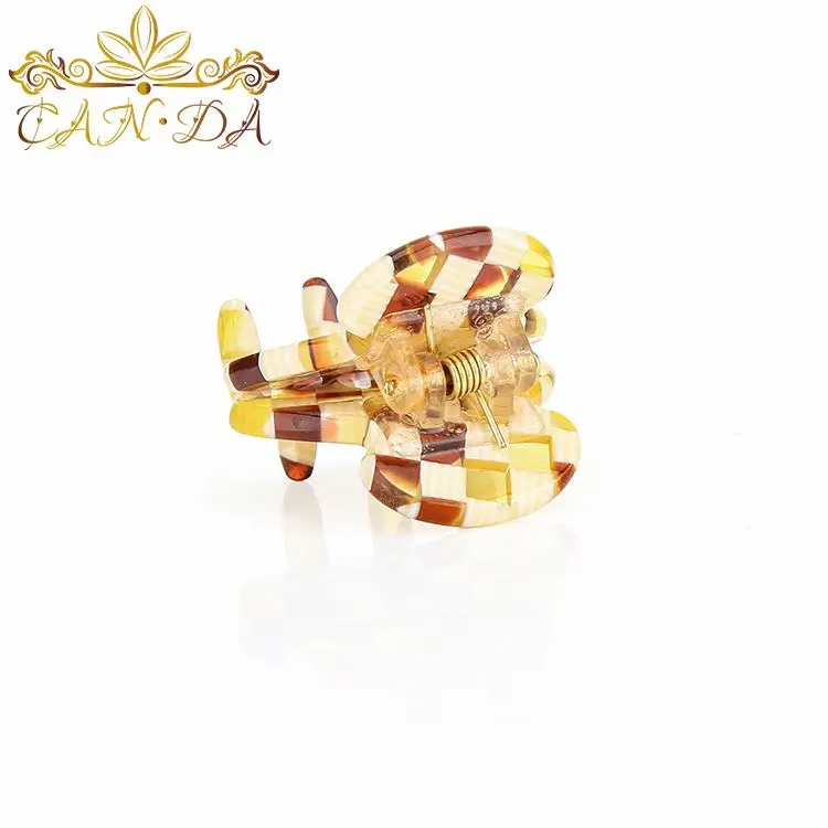 High quality cheap flower acetate hair clips hair stylist ornament hair claw clips for women