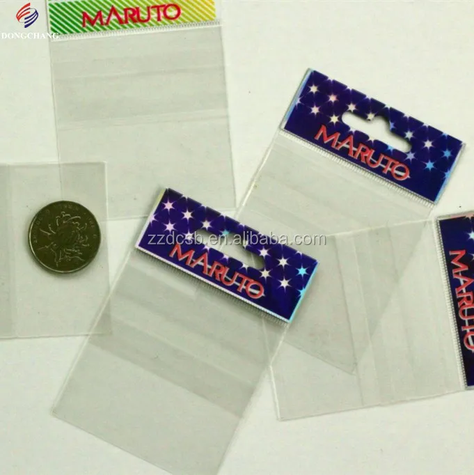 
Resealable self sealing opp plastic fishing hook packing bag with hanging header 