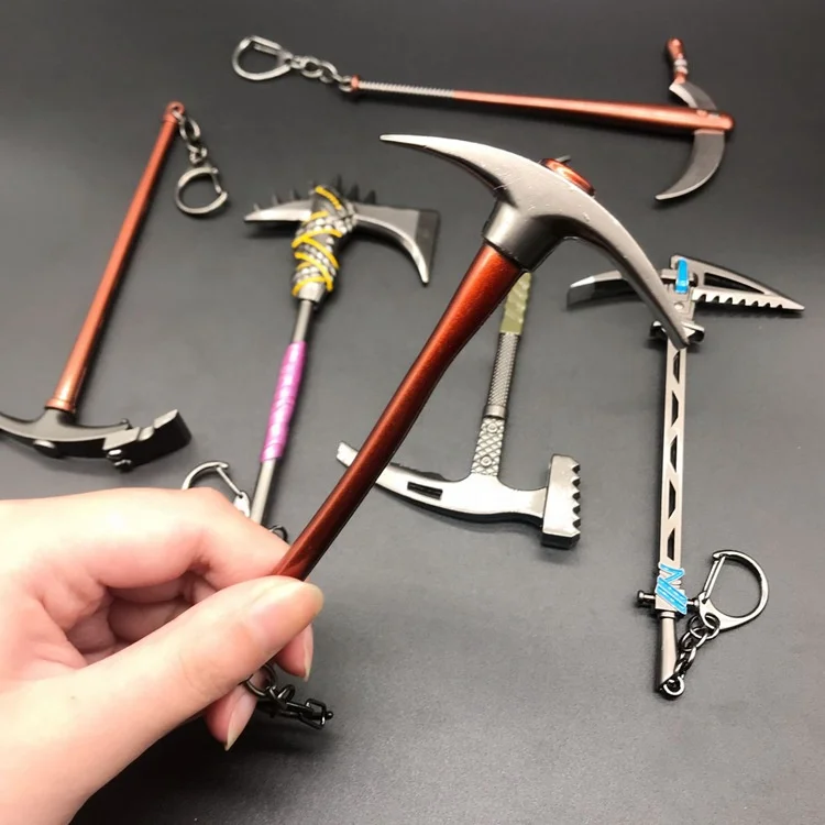 Weapon 3D Kids Models M4 Rifle Pickaxe Hammer Customised Keychain