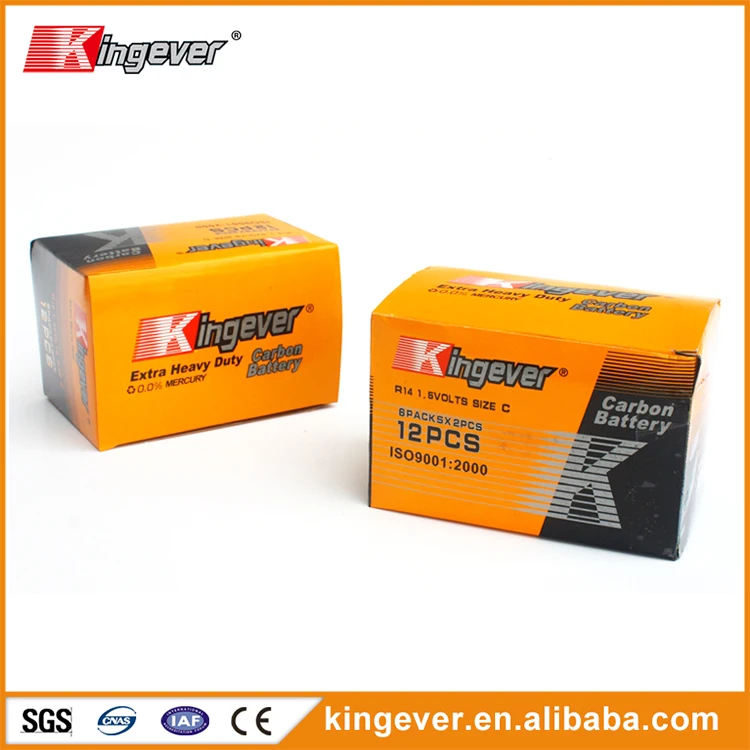 high duty sub um2 size 1.5v dry cell c r14 alkaline battery