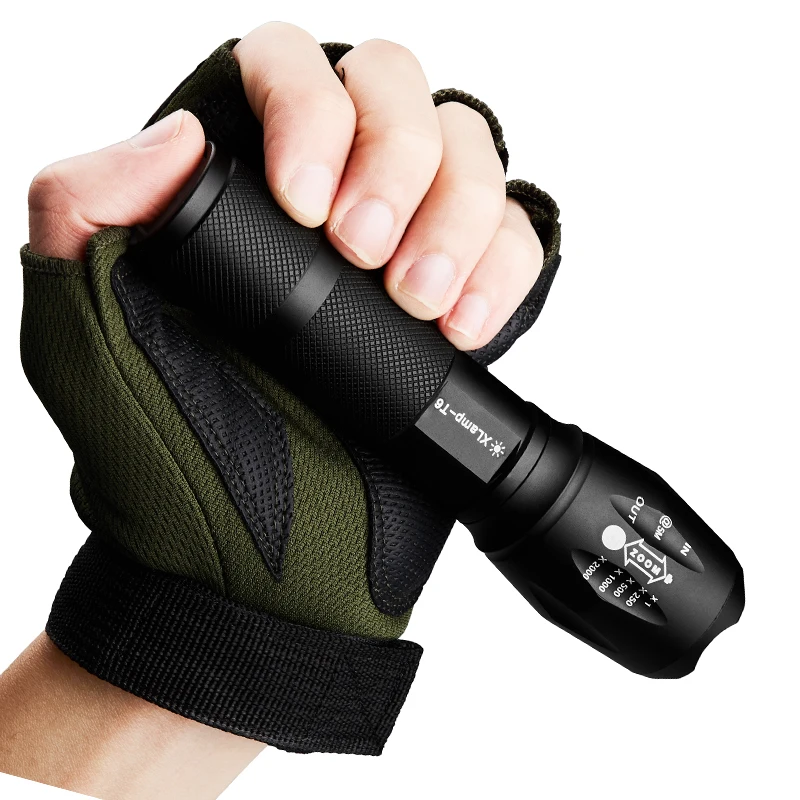 
Waterproof aluminium led torch light usb tactical 18650 rechargeable flashlight powerful torch T6 led zoom flashlight 