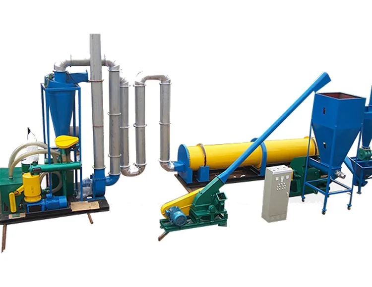 Small Wood Crusher and Rotary Drum Dryer Plant