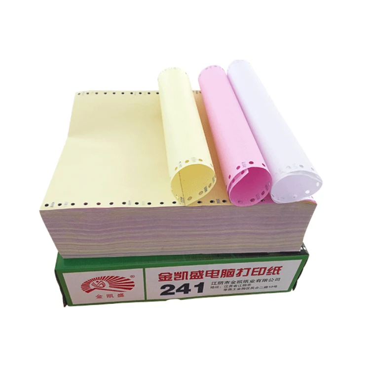 Widely Used  1-6 Ply Continuous Computer Paper Carbonless Paper Roll Factory Price