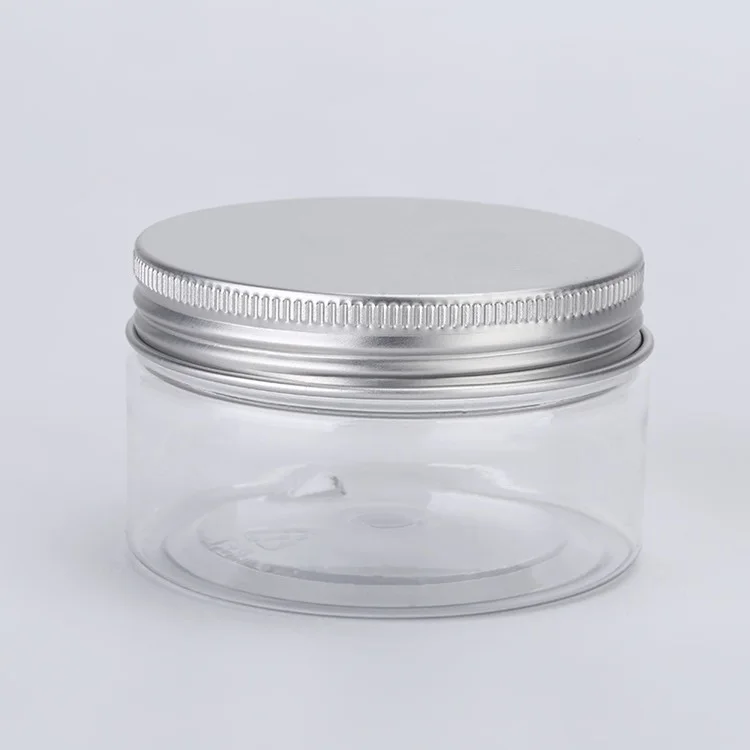 Aluminum cover small empty bottle 5oz 200l 250ml 10oz 400ml 450ml 500ml 20oz 800ml 1000ml PET plastic wide mouth cosmetic jar
