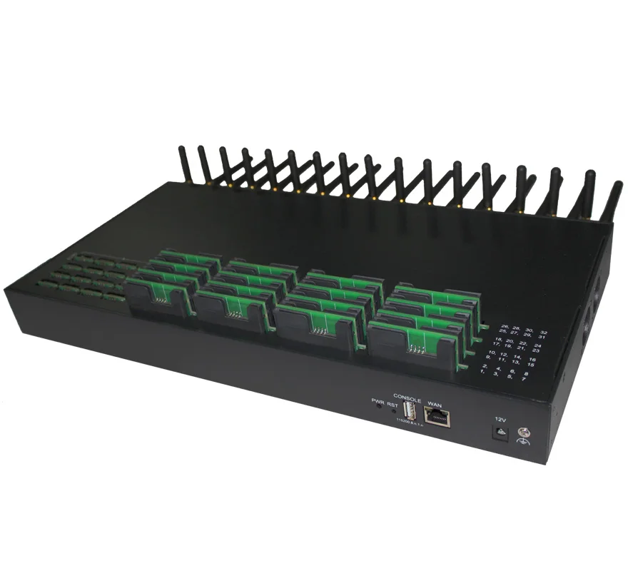 ACOM532-64 32 порт 64 сим-карты gsm шлюз rj45 voip шлюз, шлюз gsm voip 32