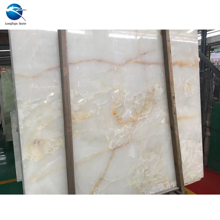 Backlit White Onyx Wall Panels, White Onyx Marble Natural Stone Tile and Slab