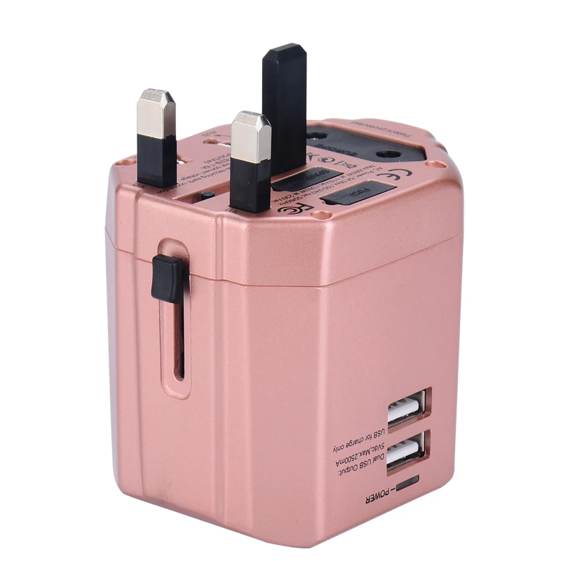 Luxury  Universal International Power Outlet USB Travel Adapter Christmas Gift