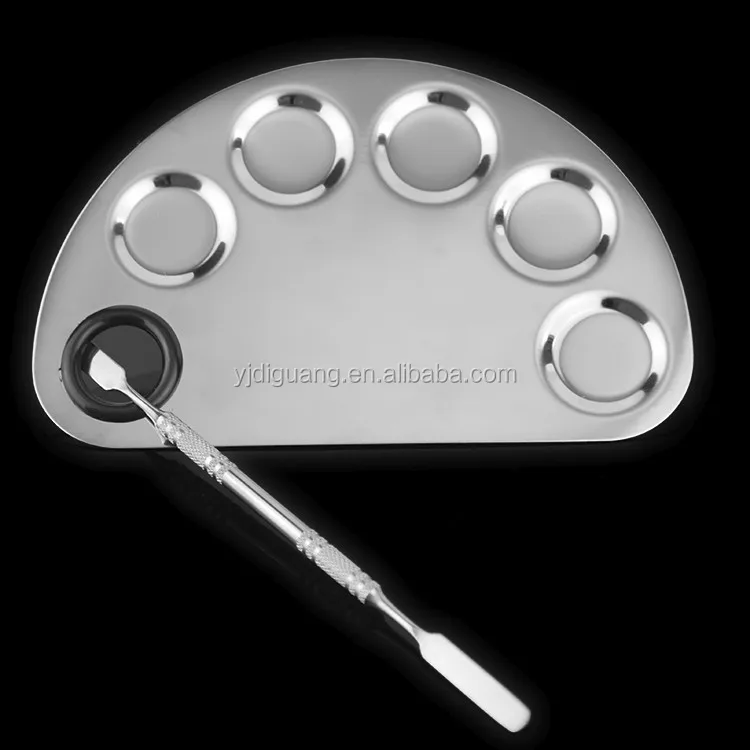 Wholesale High Quality Pro Stainless Steel Nail Accessories Wearable Beauty Makeup Palette Spatula Tool for Mixing