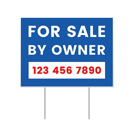 Reliable Factory Coroplast 4mm 18*24 Plastic Real Estate Signage with Yard Sign Stakes