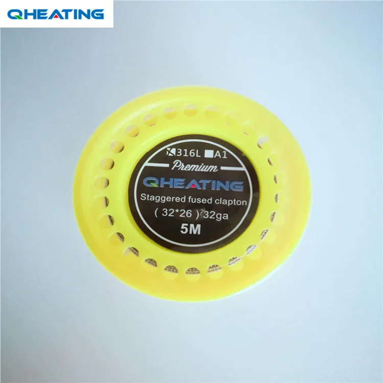 
Electric resistance vaper ss316l 32GA 26GA coils staggered fused clapton wire 