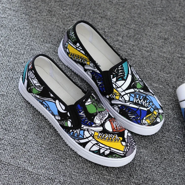 New model slip on casual women sport canvas shoes