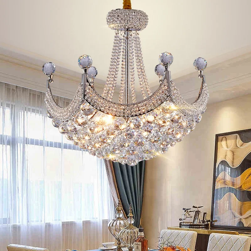 American style modern creative design luxury K9 crystal LED chandelier light decor for hotel lobby villa living room