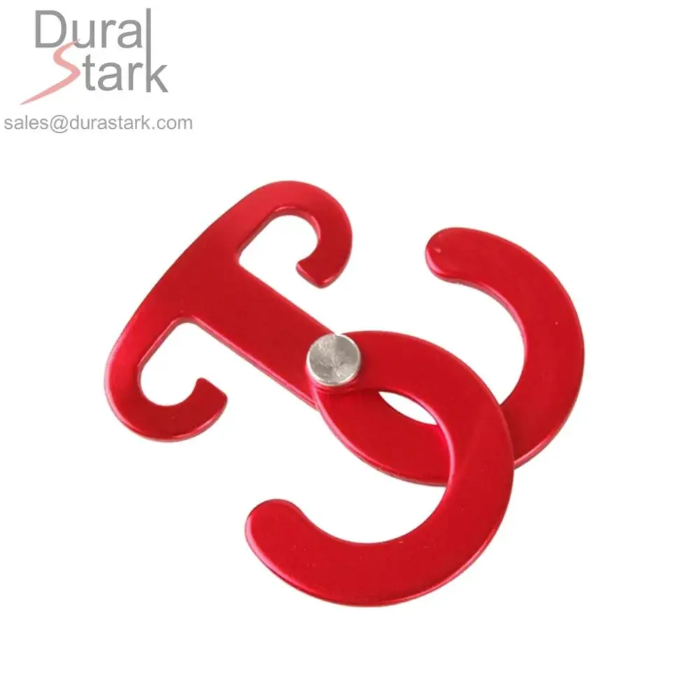 Aluminum Alloy Self Locking Climbing Hook Rope Tensioner Outdoor Camping Travel Kit