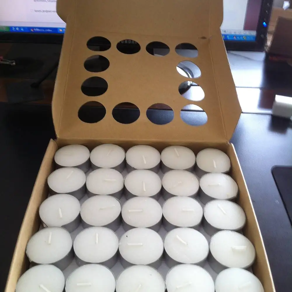
Candle factory wholesale unscented white tea light candle 
