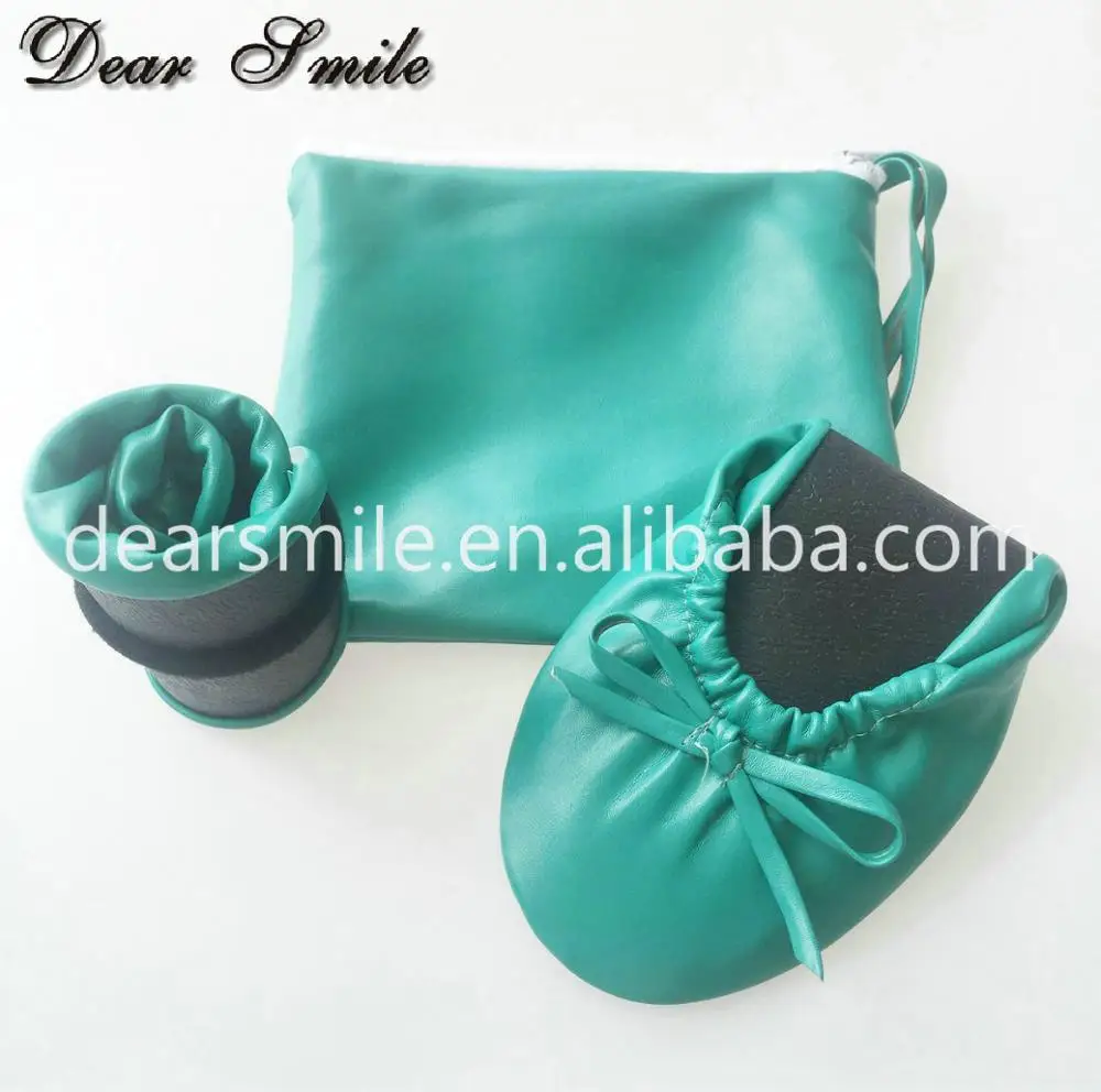 Fashion colorful women fold up shoes with purse for wedding guests