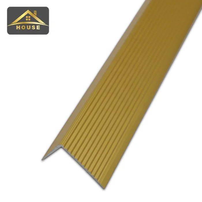 Foshan FSF Stairs Parts Ceramic Tile Nosing Brass Non-slip Aluminium Stair Nosing Step Anti-slip for Stair Tread