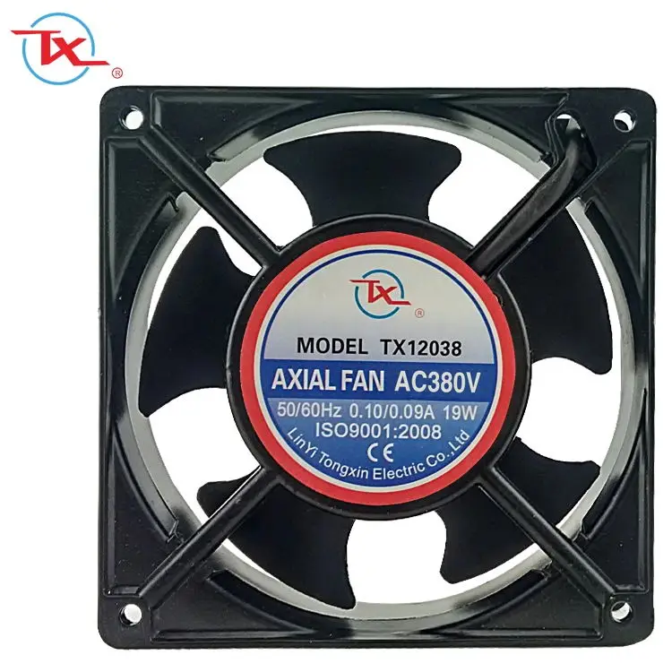high quality ac axial fan 120x120x38mm  cooling fan ac 220v  ball bearing copper wire ac  fan 380v 12038