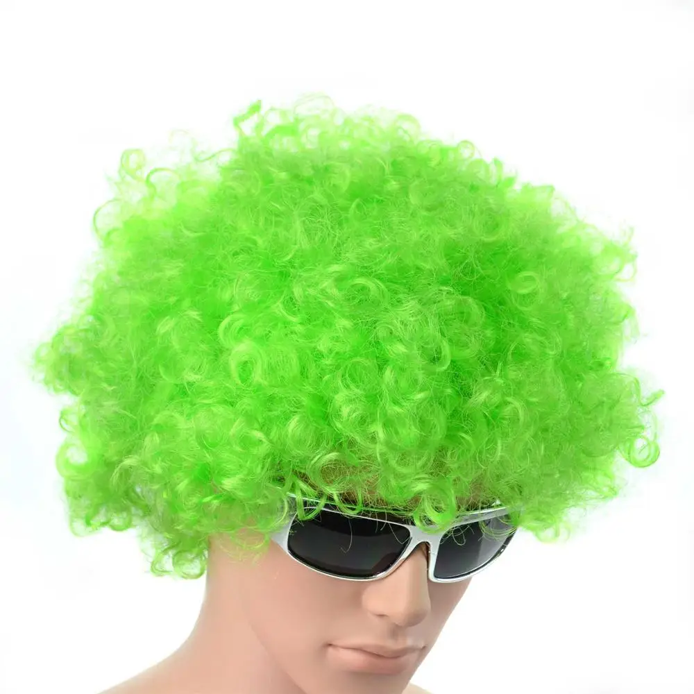 Fancy Dress Wigs  Funky Disco Clown Style Mens Ladies Costume 70s Halloween Curly