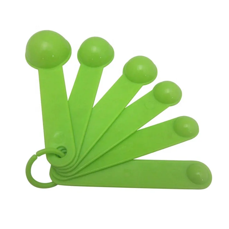 
Wholesale Good Quality Food Grade 6pcs Plastic Measuring Spoons 